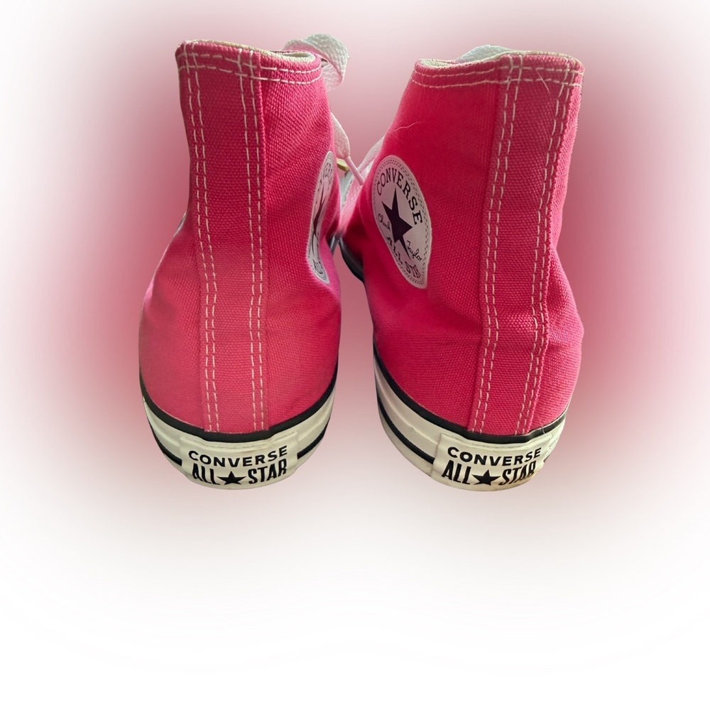 Converse Fuchsia Canvas High-Tops sz 8.5 womens - Picture 5 of 10